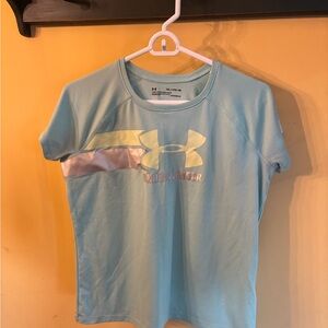 Under Armour Blue Short Sleeve Tee with Graphic Design